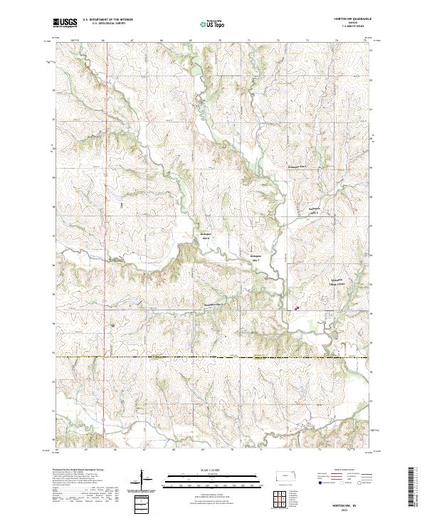 USGS Topographic Map – Horton NW