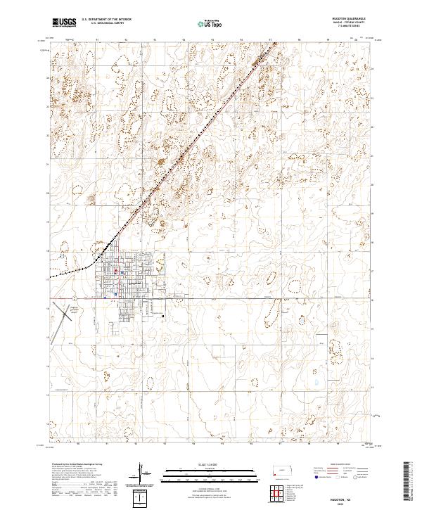 USGS Topographic Map – Hugoton
