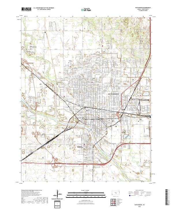 USGS Topographic Map – Hutchinson