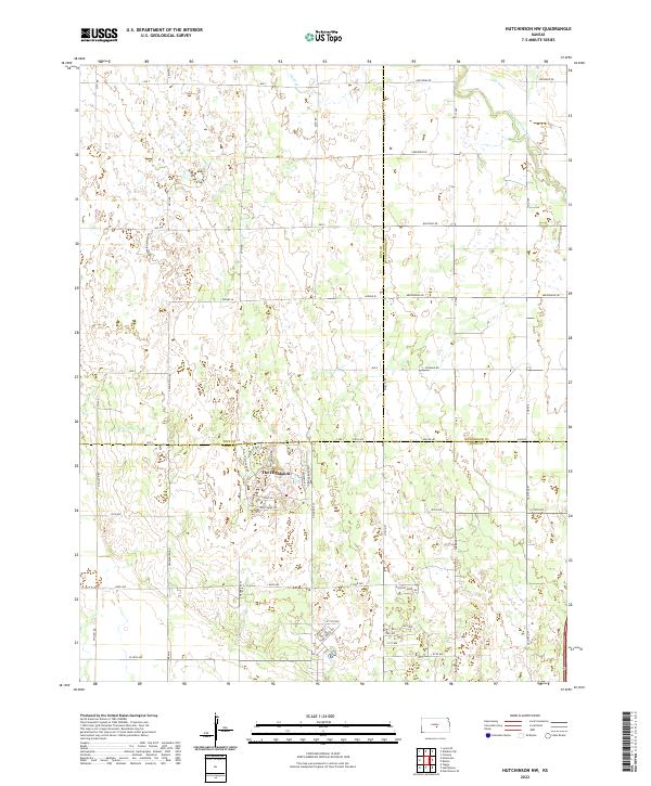 USGS Topographic Map – Hutchinson NW