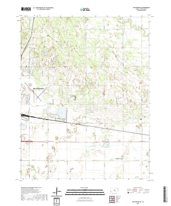 USGS Topographic Map – Hutchinson SE