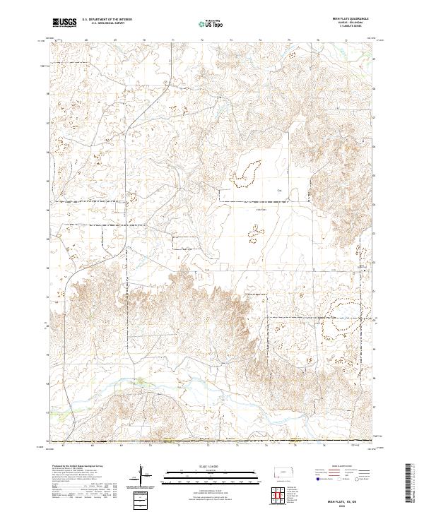 USGS Topographic Map – Irish Flats
