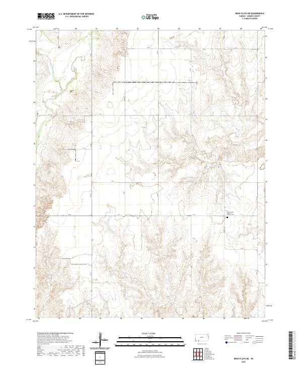 USGS Topographic Map – Irish Flats NE