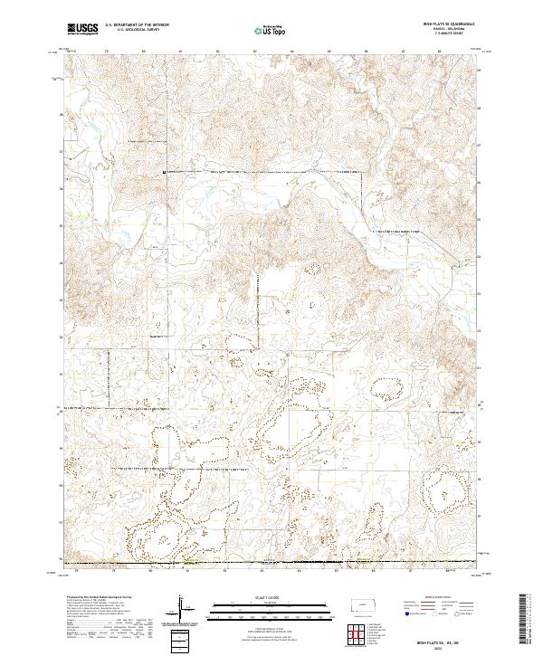 USGS Topographic Map – Irish Flats SE
