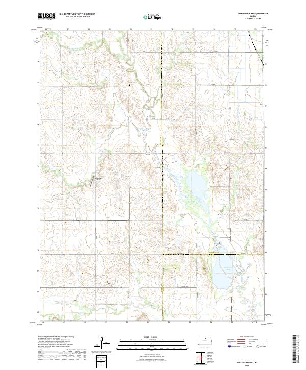 USGS Topographic Map – Jamestown NW