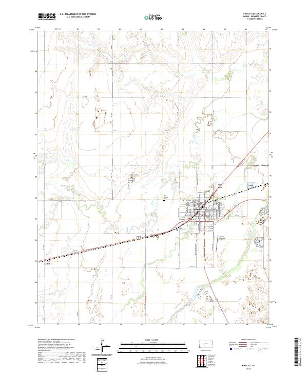 USGS Topographic Map – Kinsley