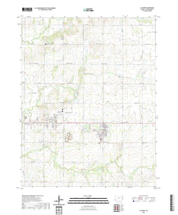 USGS Topographic Map – La Harpe