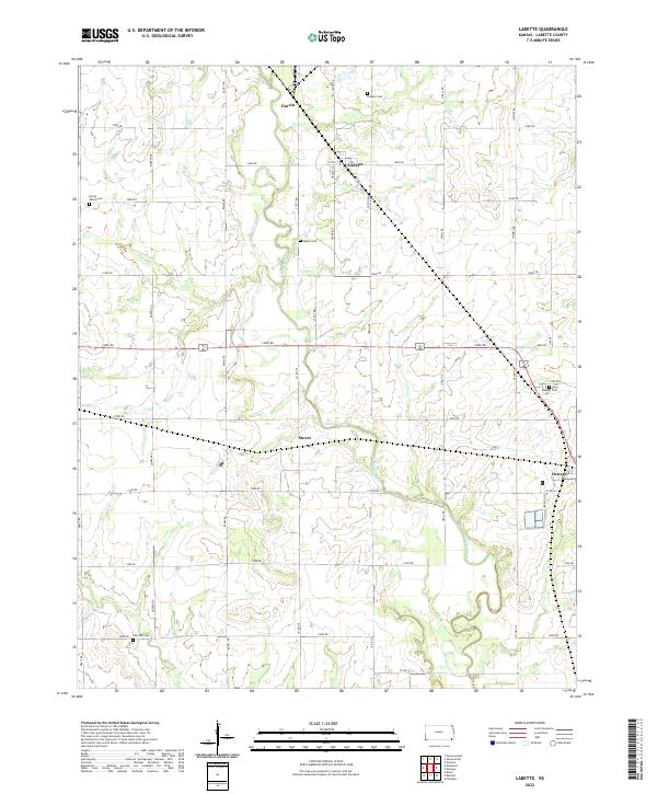 USGS Topographic Map – Labette