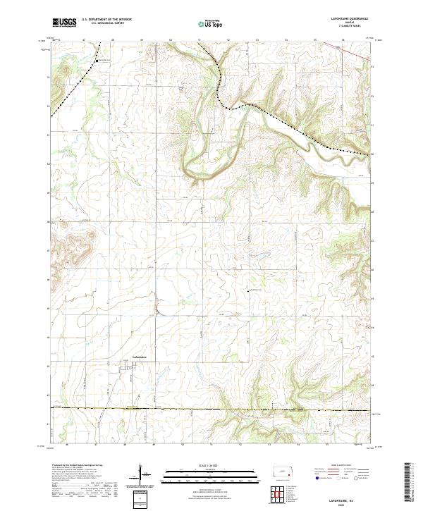 USGS Topographic Map – Lafontaine
