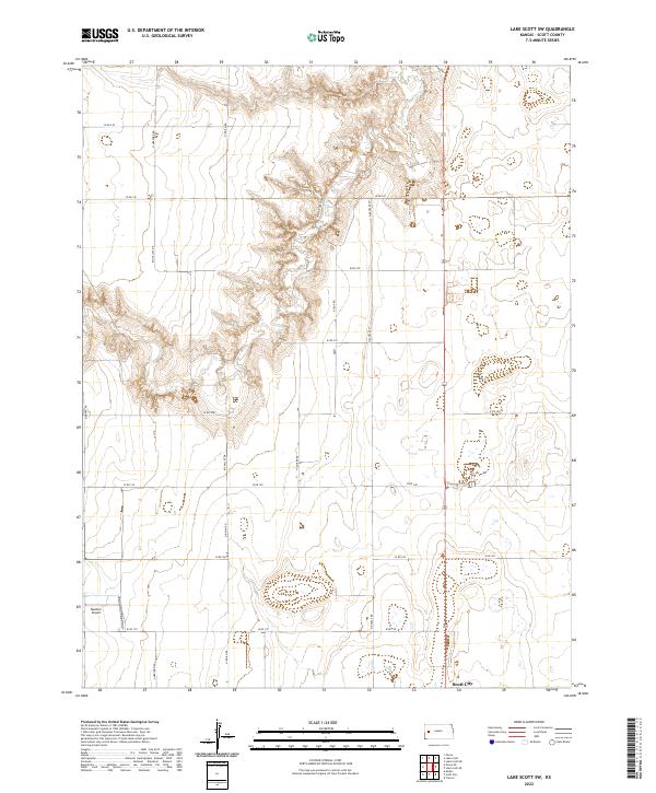2022 Map of Lake Scott SW, 2022 Print