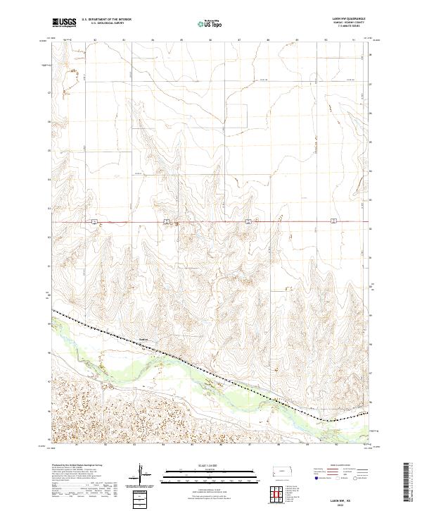 USGS Topographic Map – Lakin NW