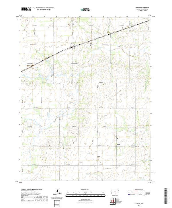 USGS Topographic Map – Langdon