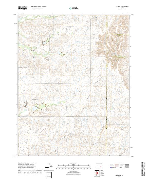 USGS Topographic Map – Latham SE