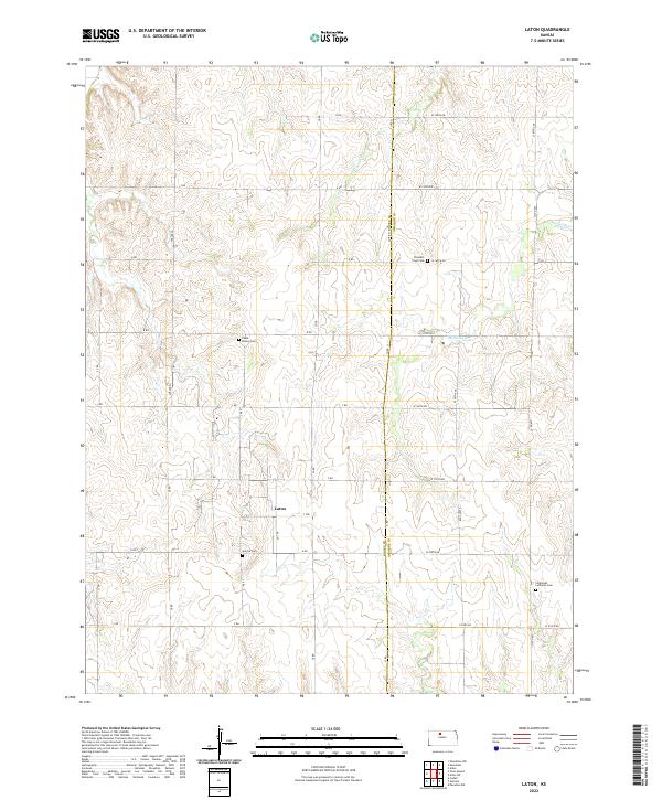 USGS Topographic Map – Laton