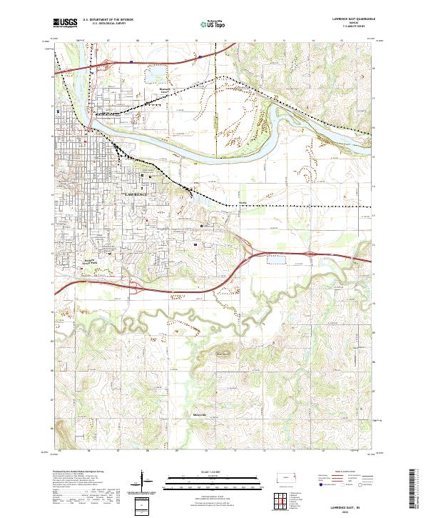 USGS Topographic Map – Lawrence East