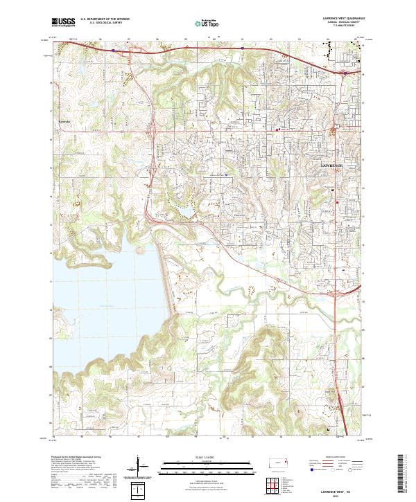 USGS Topographic Map – Lawrence West