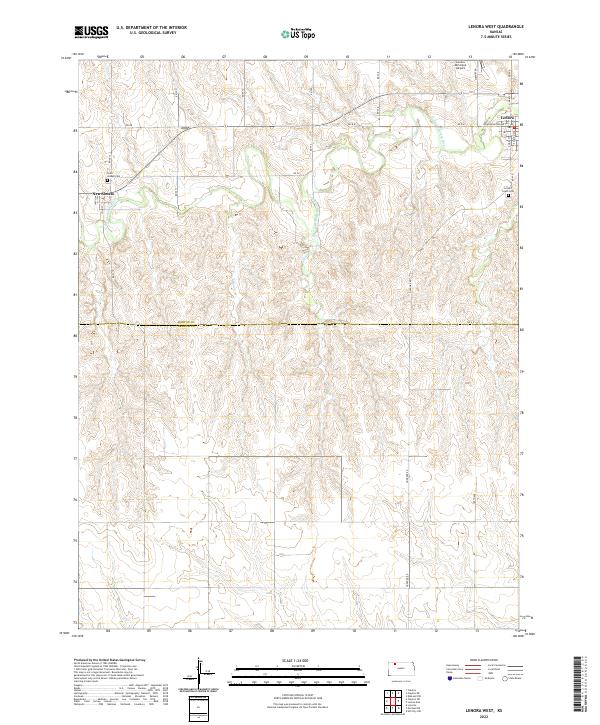 USGS Topographic Map – Lenora West