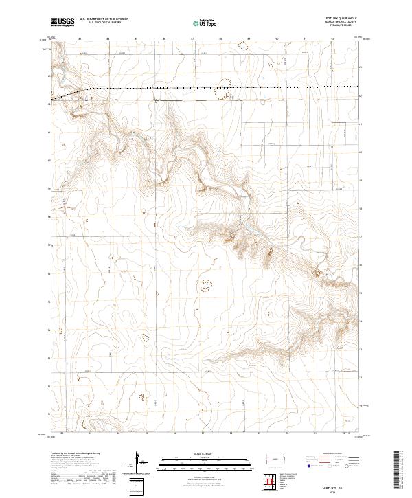 2022 Map of Leoti NW, 2022 Print