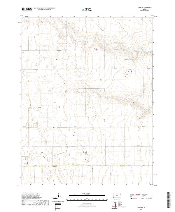 2022 Map of Leoti SW, 2022 Print