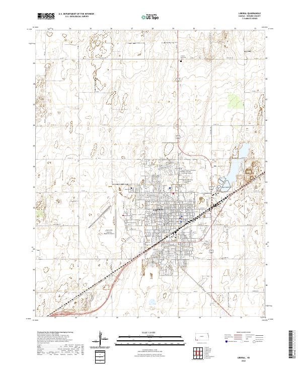 USGS Topographic Map – Liberal