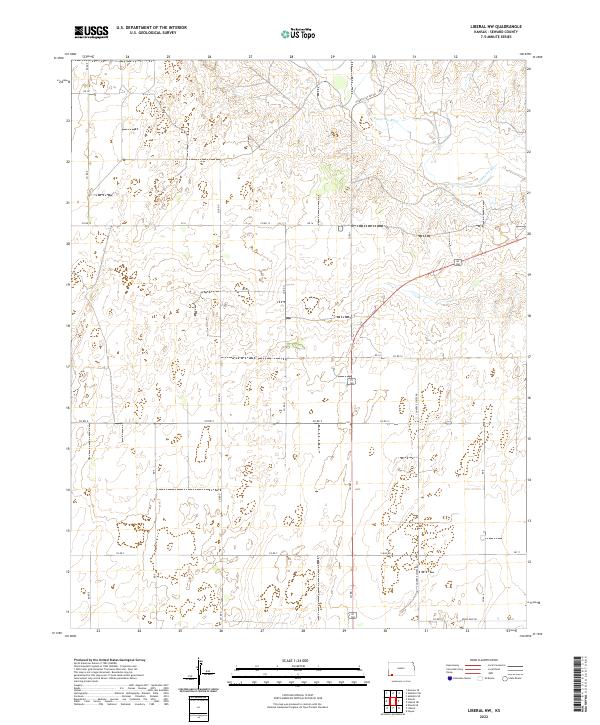 USGS Topographic Map – Liberal NW