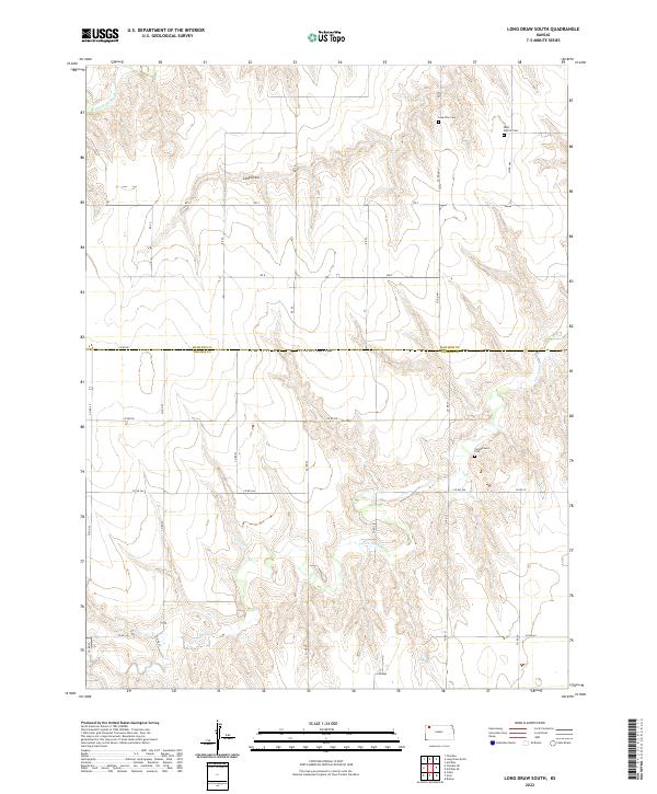 2022 Map of Long Draw South, 2022 Print