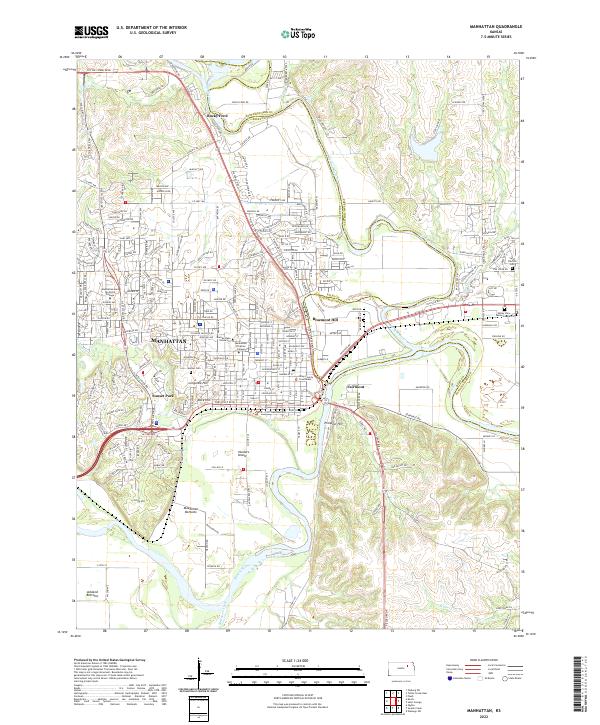 USGS Topographic Map – Manhattan