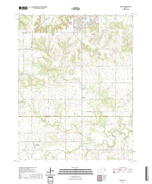 USGS Topographic Map – Mantey