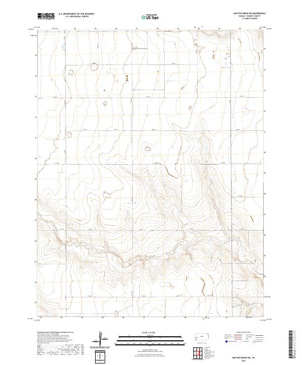 USGS Topographic Map – Mattox Draw NE