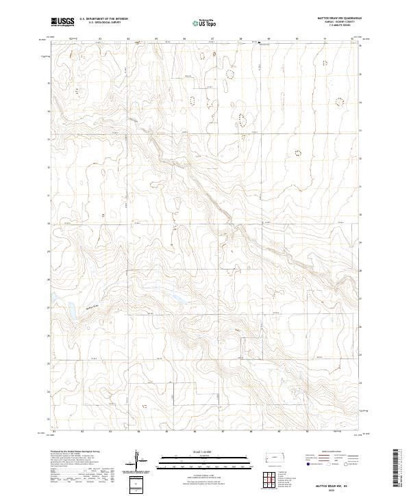 USGS Topographic Map – Mattox Draw NW