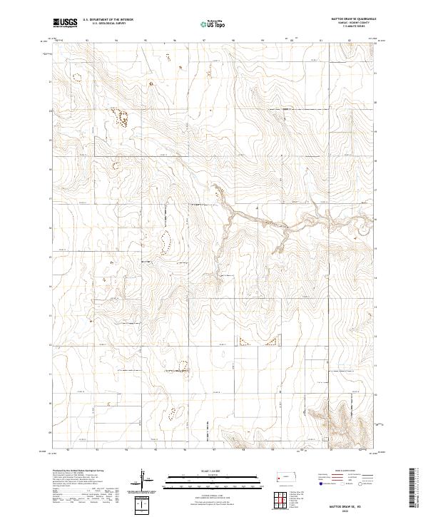 USGS Topographic Map – Mattox Draw SE