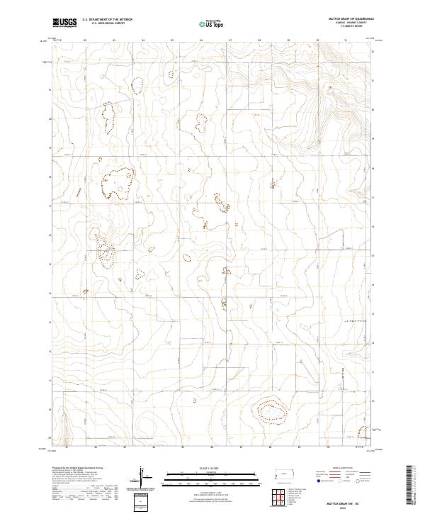 2022 Map of Mattox Draw SW, 2022 Print