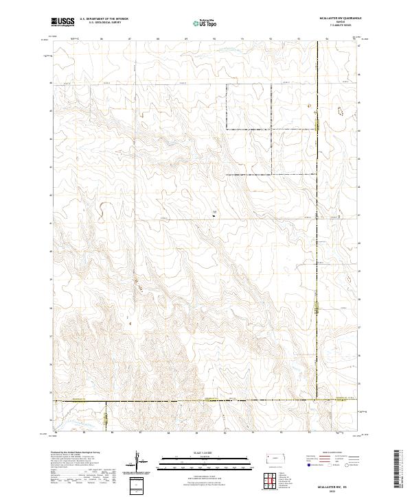 2022 Map of McAllaster NW, 2022 Print