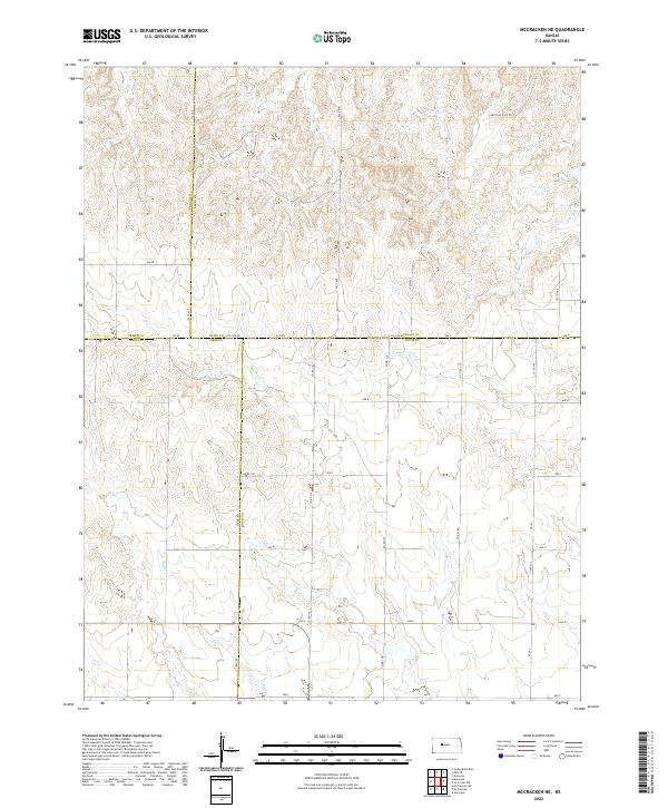 2022 Map of McCracken NE, 2022 Print