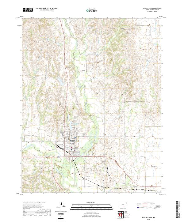 USGS Topographic Map – Medicine Lodge