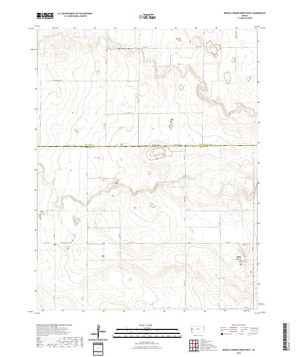 USGS Topographic Map – Middle Ladder Creek West