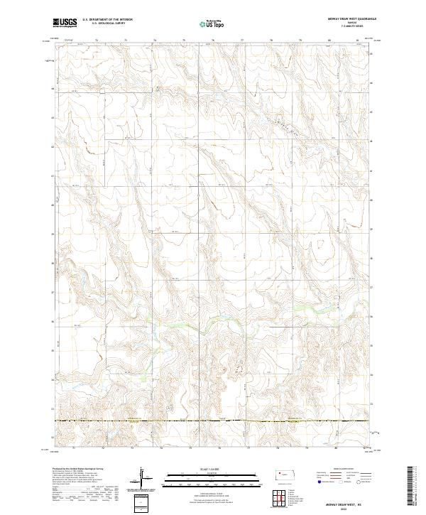 USGS Topographic Map – Midway Draw West