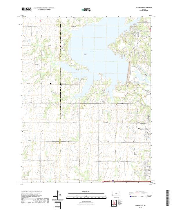 USGS Topographic Map – Milford Dam