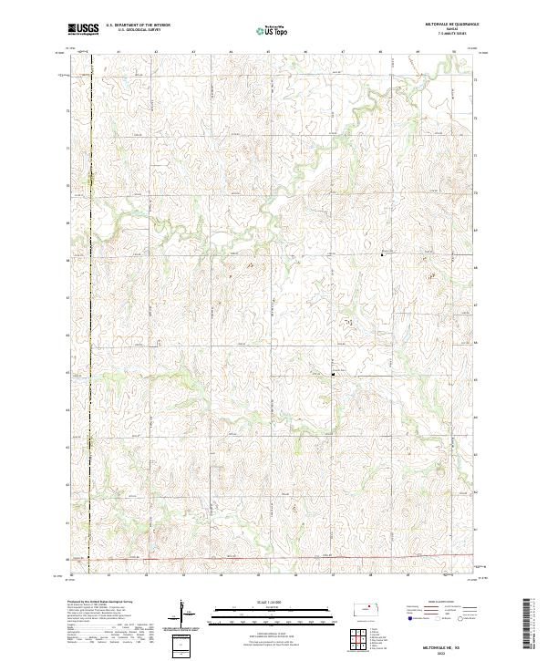 USGS Topographic Map – Miltonvale NE