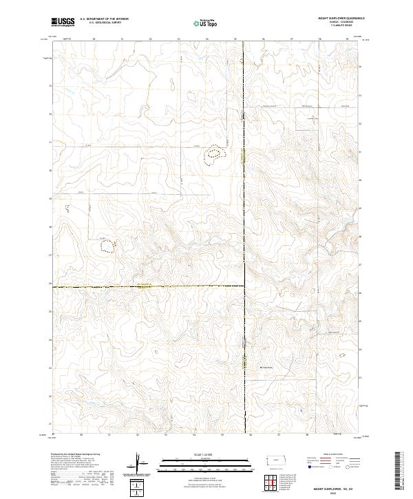USGS Topographic Map – Mount Sunflower