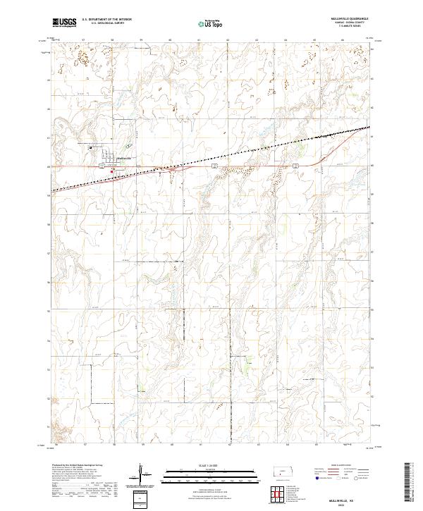 USGS Topographic Map – Mullinville