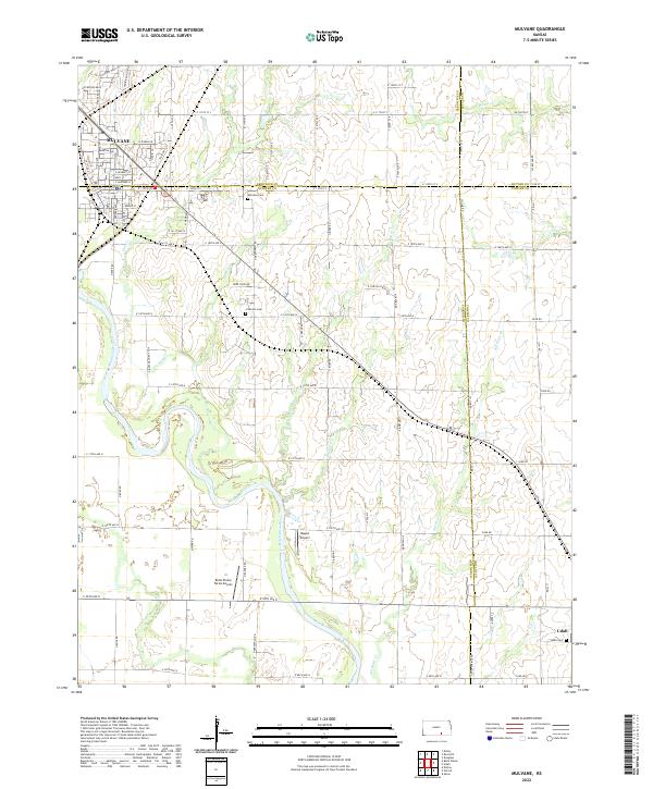 USGS Topographic Map – Mulvane