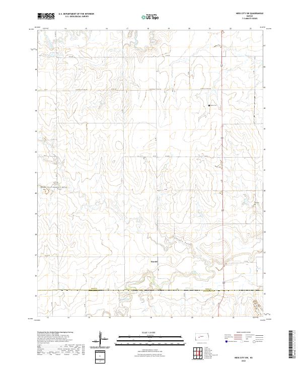 USGS Topographic Map – Ness City SW
