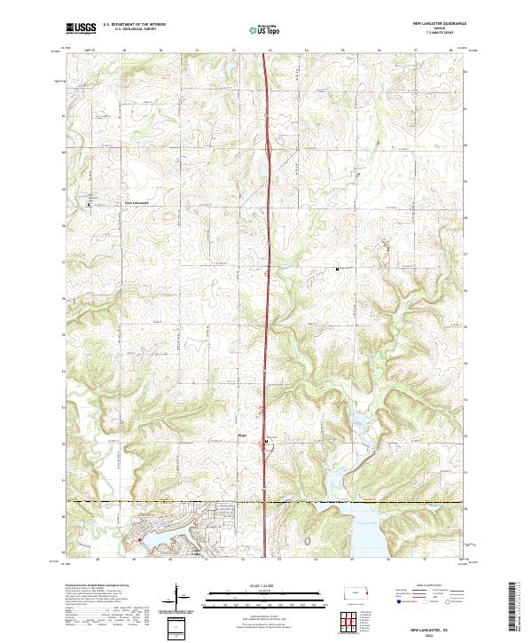 USGS Topographic Map – New Lancaster