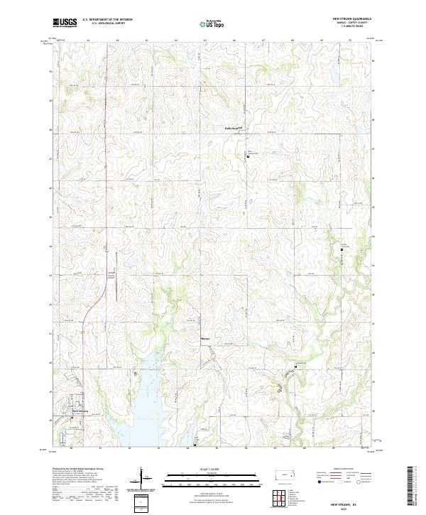 USGS Topographic Map – New Strawn