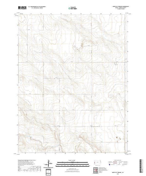 2022 Map of North of Tribune, 2022 Print