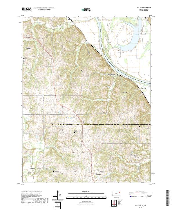 USGS Topographic Map – Oak Mills