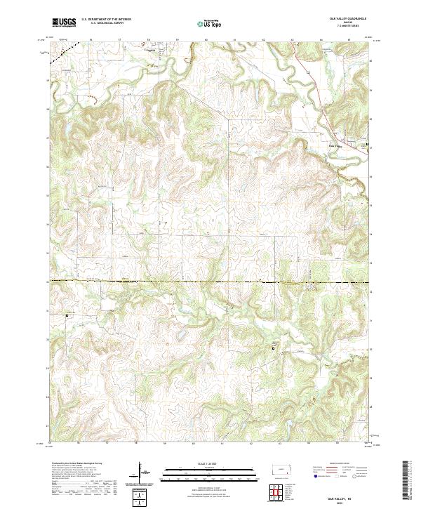 USGS Topographic Map – Oak Valley