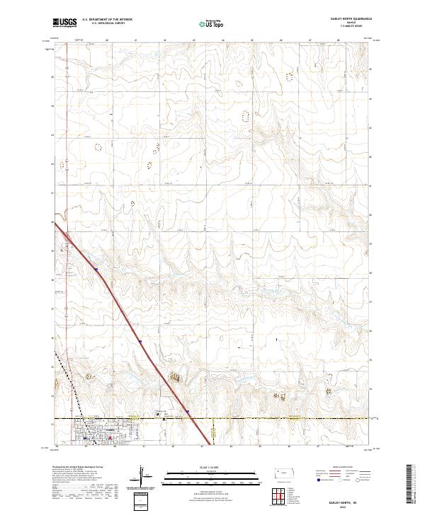 USGS Topographic Map – Oakley North