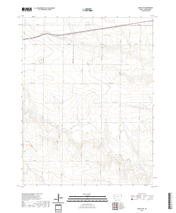 USGS Topographic Map – Oakley SW